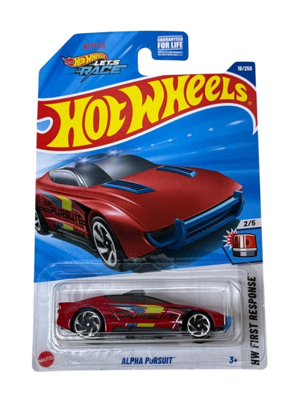 2022 Hot Wheels Alpha Pursuit HW First Response 18/250 Red Police Car